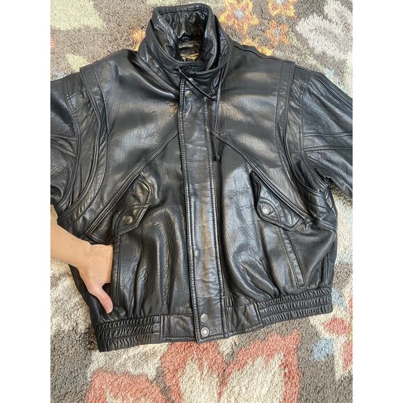 Pelle Studios Mens Leather Jacket Size XL Vintage Punk Rocker Moto 80s Coat - Picture 11 of 15